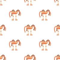 Robot octopus pattern seamless vector