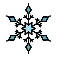 Snowflake shape icon color outline vector