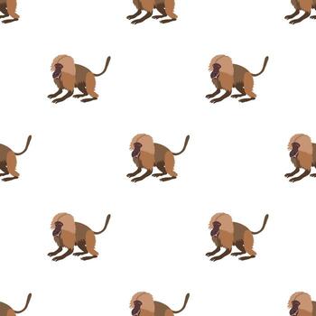 vector transparente de patrón de mono gelada