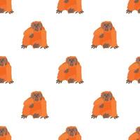 Orangutan pattern seamless vector