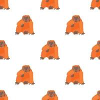 Orangutan pattern seamless vector