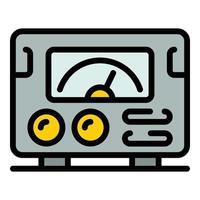 Tattoo machine equipment icon color outline vector