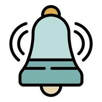 Ringer bell icon color outline vector