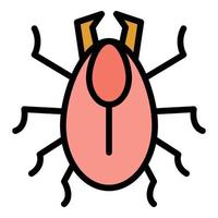 Annelid bug icon color outline vector