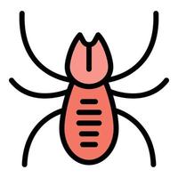 Bug insect icon color outline vector