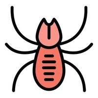 Bug insect icon color outline vector