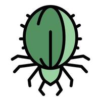 Mite icon color outline vector