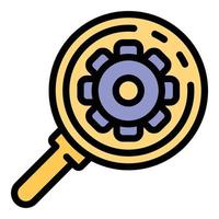 Magnifier service center icon color outline vector