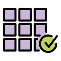 Tiler work done icon color outline vector