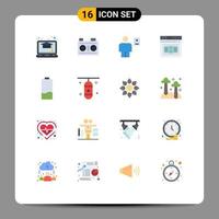 16 Creative Icons Modern Signs and Symbols of electric html body control business Editable Pack of Creative Vector Design Elements