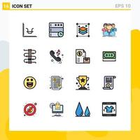 16 Creative Icons Modern Signs and Symbols of note online design layers team multiplayer Editable Creative Vector Design Elements