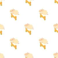 Sheep jumping over barrier pattern seamless vector