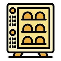 Confectionery oven icon color outline vector