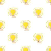 Head with bulb pattern seamless vector