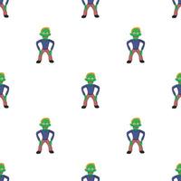 Standing zombie pattern seamless vector