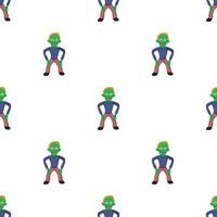 Standing zombie pattern seamless vector