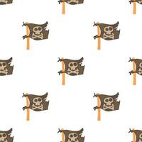Jolly Roger pattern seamless vector
