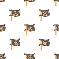 Jolly Roger pattern seamless vector