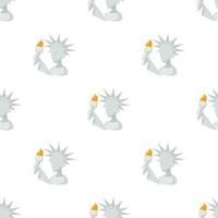 Head of Statue of Liberty pattern seamless vector