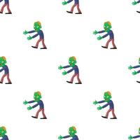 Walking zombie pattern seamless vector