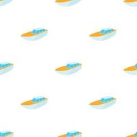 Boat pattern seamless vector
