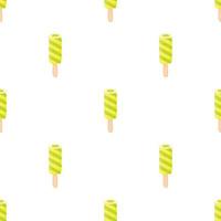 Frosty lemon and lime fruit popsicle pattern seamless vector