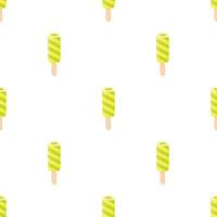 Frosty lemon and lime fruit popsicle pattern seamless vector