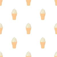 Ice cream with chocolate chips pattern seamless vector