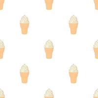 Ice cream with chocolate chips pattern seamless vector