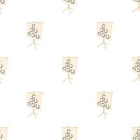 Eye test chart with landolt C pattern seamless vector