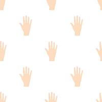 Opened palm of the hand pattern seamless vector