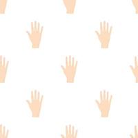 Opened palm of the hand pattern seamless vector