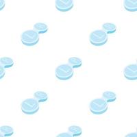 Closed contact lens case pattern seamless vector