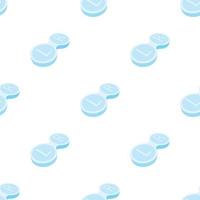 Closed contact lens case pattern seamless vector