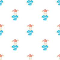 Jester doll pattern seamless vector