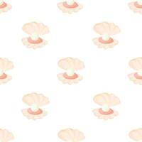 Pearl in a shell pattern seamless vector