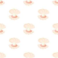 Pearl in a shell pattern seamless vector