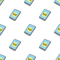 Smartphone with taxi service application pattern seamless vector