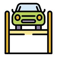 Lift car icon color outline vector