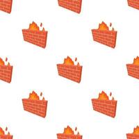Firewall pattern seamless vector