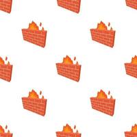 Firewall pattern seamless vector