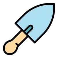 Construction trowel icon color outline vector