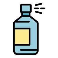 Spray bottle icon color outline vector