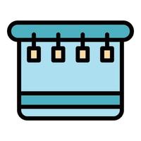 Hardware drum icon color outline vector