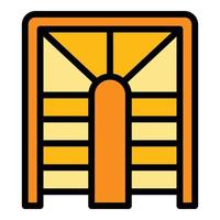 Building staircase icon color outline vector