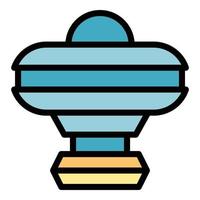 Clean filter pool icon color outline vector