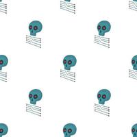 CPU with a skull pattern seamless vector