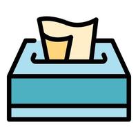 Tissue box icon color outline vector