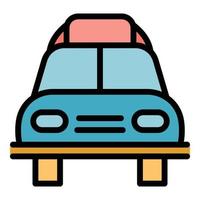 Rope car roof box icon color outline vector
