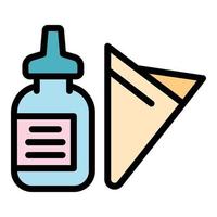 Allergy spray icon color outline vector